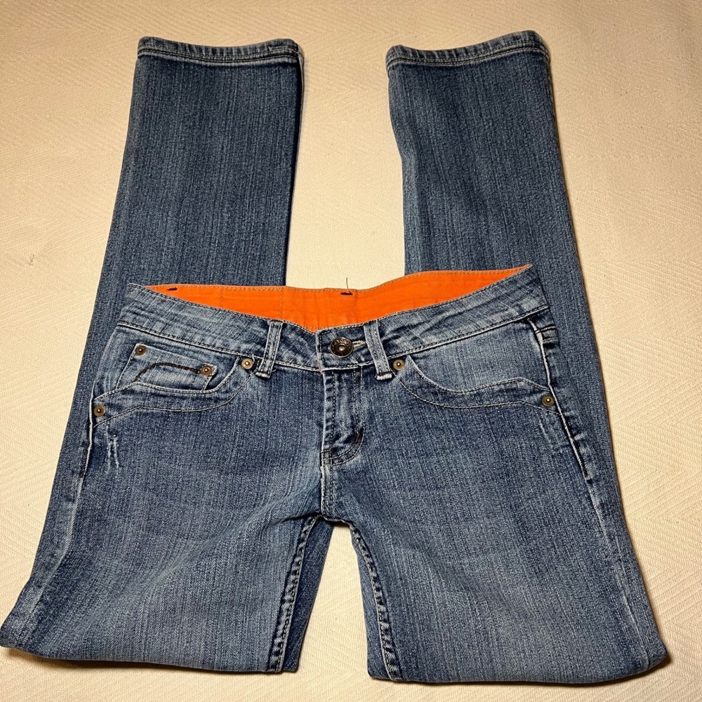 Oly One Vintage Y2K Low Rise Straight Leg Jeans Medium Wash 2000s Size 28